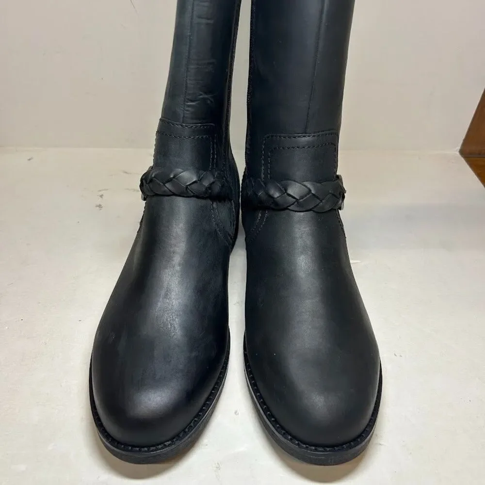Earth Womens 10 M Black Zip Up Knee High Riding Boots DISPLAY QV9